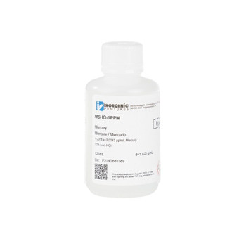 1 ppm (µg/mL) Mercury for ICP, 125mL