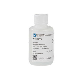 10µg/mL Antimony for ICP, 125mL