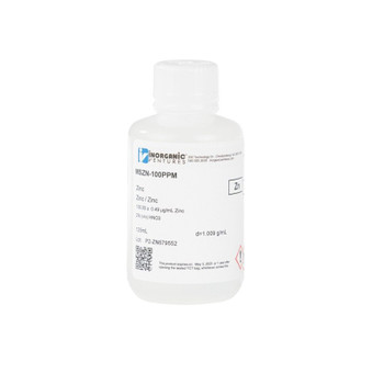 100µg/mL Zinc for ICP, 125mL