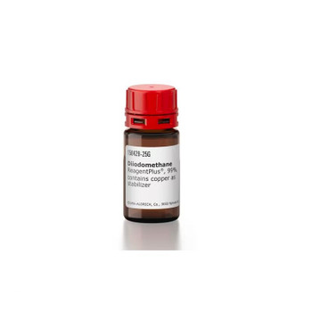 Diiodomethane, 99%, Liquid, ReagentPlus, Contains Copper as Stabilizer, 25g