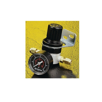 In-Line Pressure Regulator, Regulator body, 0-50 PSI, Gauge, with Panel Mount Bracket, 1-EA