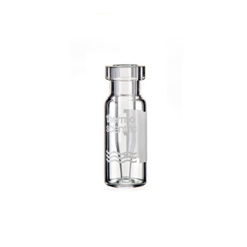 SureSTART 0.3 mL Clear Glass Crimp Top Microvials, 11 mm, Clear Glass, 1000-cs