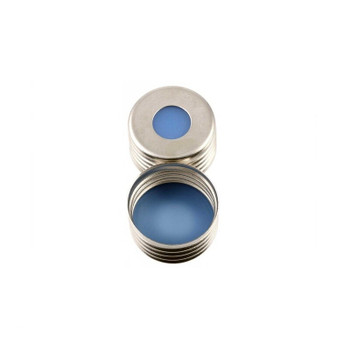 18mm Magnetic Cap, Blue Silicone/Clear PTFE, 5000-pk