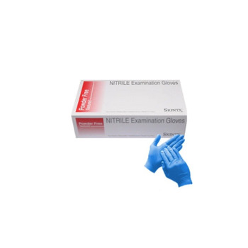 SkinTX Soft Blue Nitrile Exam, 5mil, Powder Free Gloves, 2X-Large, 900-cs
