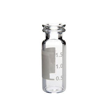 Thermo™ 11mm Clear Crimp Top Vial w/I-D Patch, Wide Mouth, 100-pk