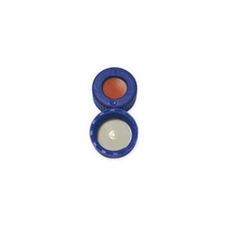 Thermo™ 9mm AVCS Blue Screw Cap, PTFE/Red Rubber, 100-pk