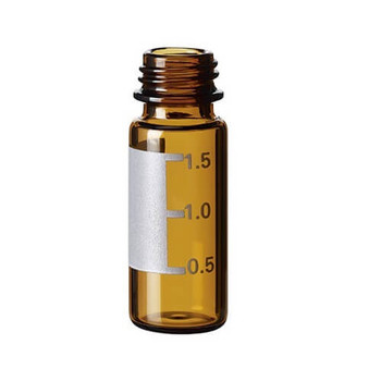 9mm Amber CapStop Screw Top Vial w/ Grad-Patch, 100-pk