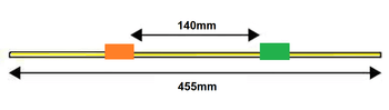 Solva FLARED Tubing, 2-stop, Orange/Green 0.38 mm, 12-pk