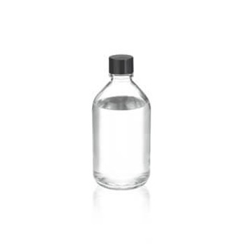 WHEATON® Media / Lab Bottle, Rubber Lined Phenolic Cap, Clear, 500mL, 24-pk