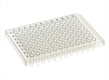 0.2mL 96-Well PCR Plate, Half Skirt (ABI-style), Flat top, Clear, 100-Case