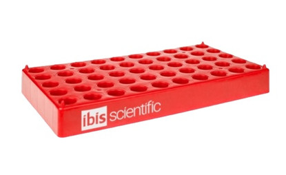 Vial Rack, Polypropylene, for 12mm diameter vials, 50 position, 1-pk