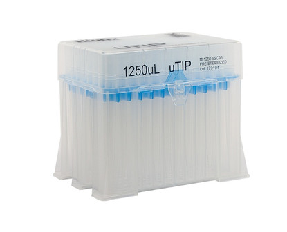 1250µL uTIP, Universal Fit, Low-Retention, X-Resin, Non-Filtered, Pre-Sterile, 960-pk