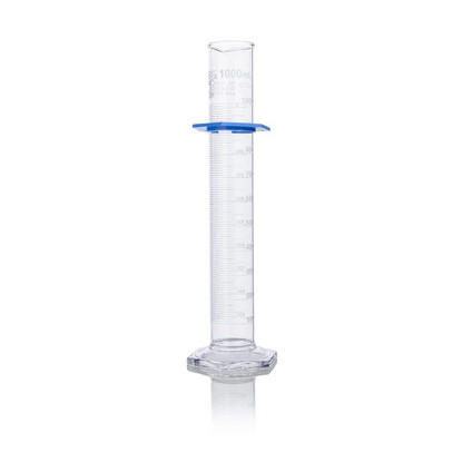 Cylinder, Graduated, Globe Glass, 1000mL, Class A, Dual Grads, EA