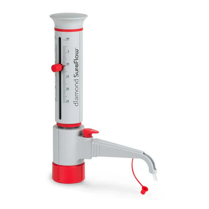 Bottle Top Dispenser, Analog with Recirculation Valve, 2.5mL - 25.0mL
