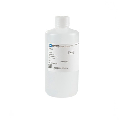 1000ppm Sodium, 0.1% v/v Nitric Acid, 500mL