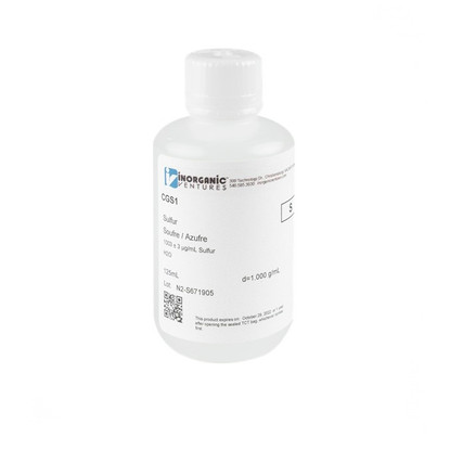 1000ppm Sulfur for ICP, 125mL