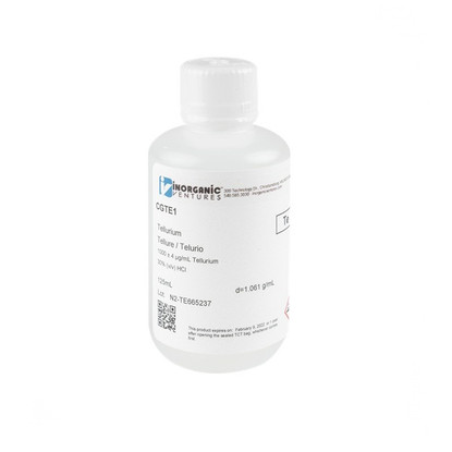 1000ppm Tellurium for ICP, 125mL