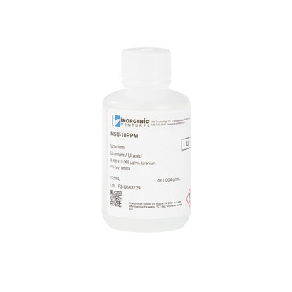 10 ppm Uranium for ICP-MS, 125mL