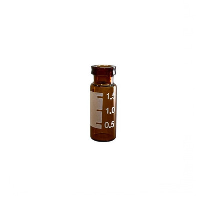 2.0mL Amber Snap Seal Vial, 12x32mm, with White Graduated Spot, 11mm Crimp, 1000-cs