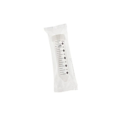 HAWK 50mL Metal-Free Centrifuge Tubes, Pre-Sterilized, 20K RCF, Conical, Clear Cap, Individually Wrapped, 250-pk