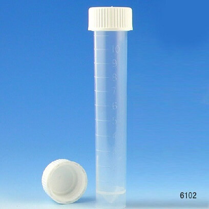 Screw Top Transport Tube, 10mL, Polypropylene, Self-Standing, Graduated 1000-Case