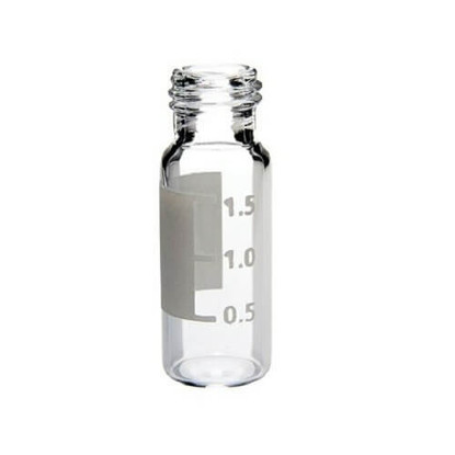 Ibis 9mm Clear Screw Top Vial, w/ Grad Patch, 100-pk