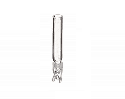 5mm 100µL Clear Glass Polyspring Bottom