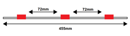 Standard FLARED PVC Tubing, 3-Stop Red/Red/Red 1.14 mm, 12-pk