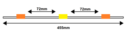 Standard FLARED PVC Tubing, 3-Stop Org/Yellow/Org 0.51 mm, 12-pk
