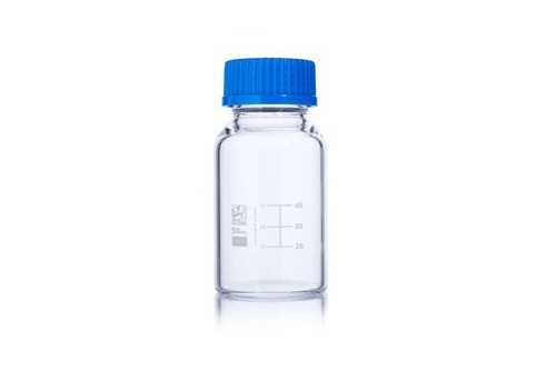 50mL Media Bottle, Globe Glass, 40-Case