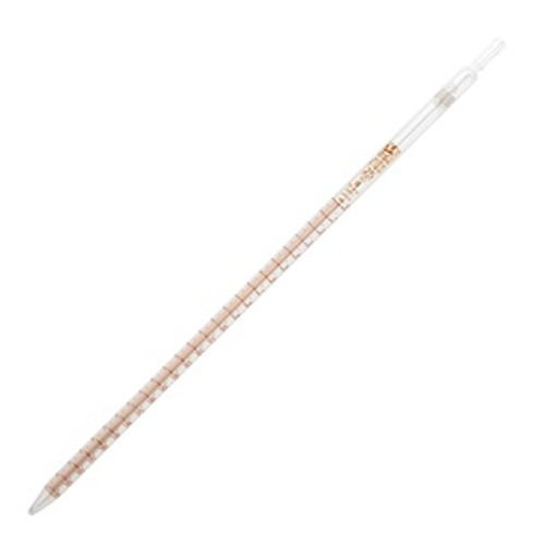 25mL Serological Pipette, Globe Glass, Reusable, 0.1 Graduations, White Band, 12-pk