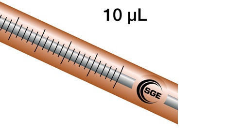 10 μL fixed needle CTC/Thermo (classic button) syringe with GT plunger and 5 cm 0.63 mm OD cone tipped needle, each
