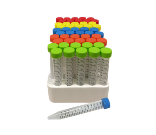 HAWK 15mL Centrifuge Tubes, Pre-Sterilized, Multi-Colored Cap, 500-pk