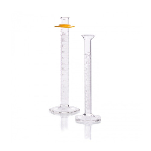 KIMBLE KIMAX Graduated Cylinders, Class A, TD, with Reverse Graduations and Bumper, 100mL, 6-pk