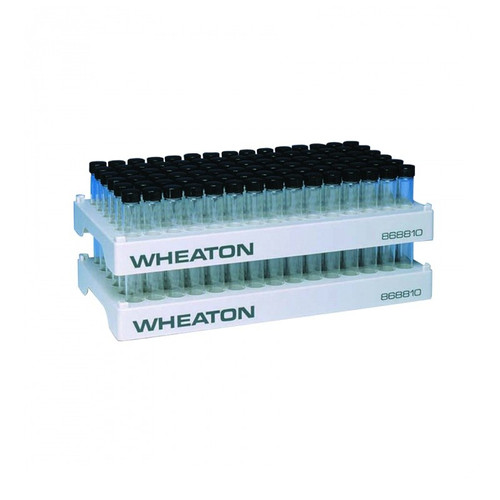 WHEATON Polypropylene, Vial Racks, 90 Position Rack, 17.1 mm Open ID, 5-pk..