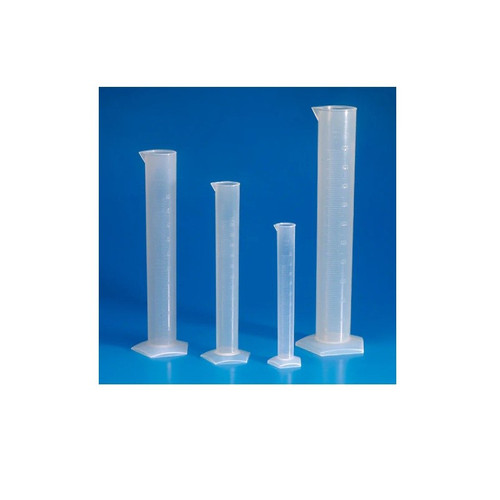 Graduated Cylinder, Polypropylene, Molded Graduations, 100mL, EA