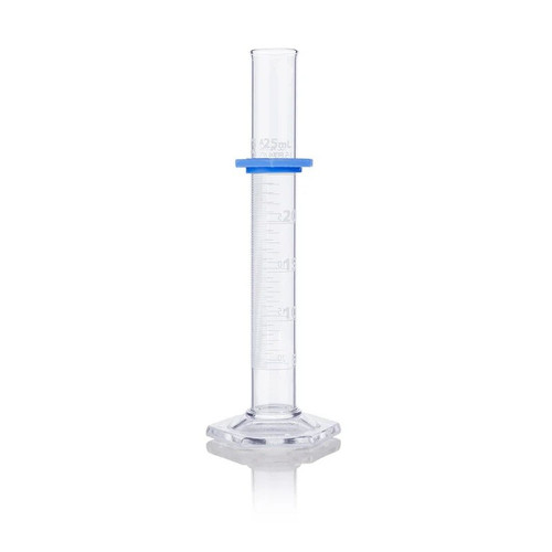 25mL Graduated Cylinder, Globe Glass, Class A, 6-cs