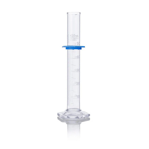 50mL Graduated Cylinder, Globe Glass, Class A, Each