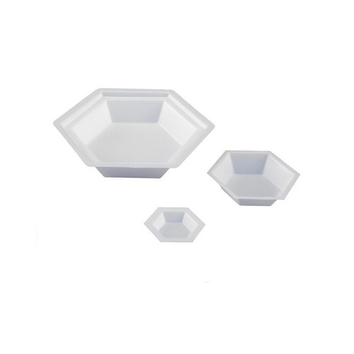 Hexagonal Weigh Boat, Small Anti-static, White, 500-pk