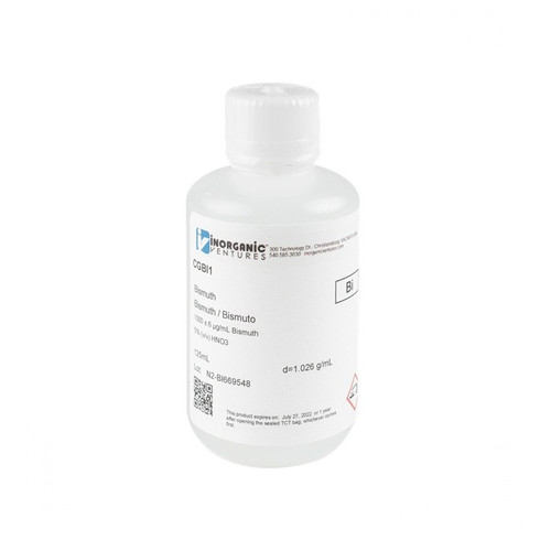 1000 ppm (µg/mL) Bismuth for ICP, 125mL