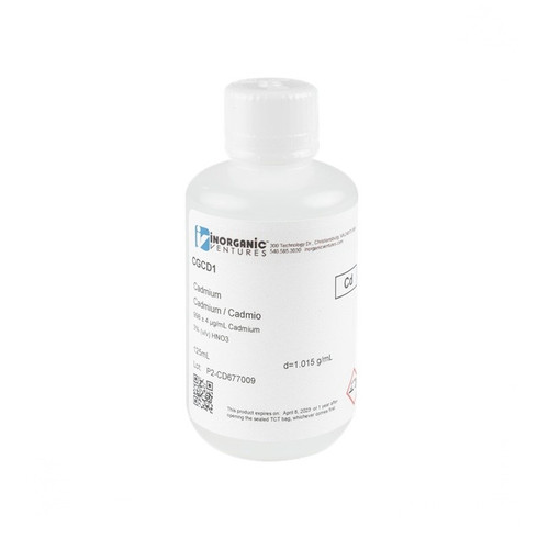 1000 ppm (µg/mL) Cadmium for ICP, 125mL