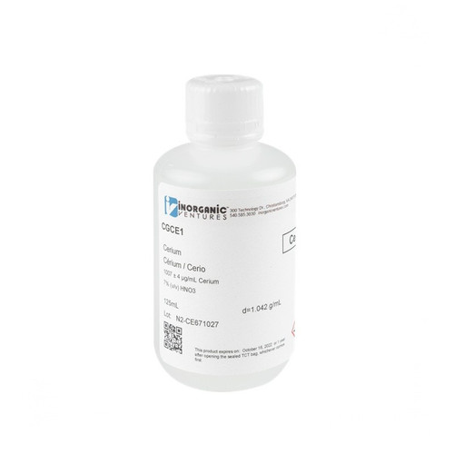 1000 ppm (µg/mL) Cerium for ICP, 125mL