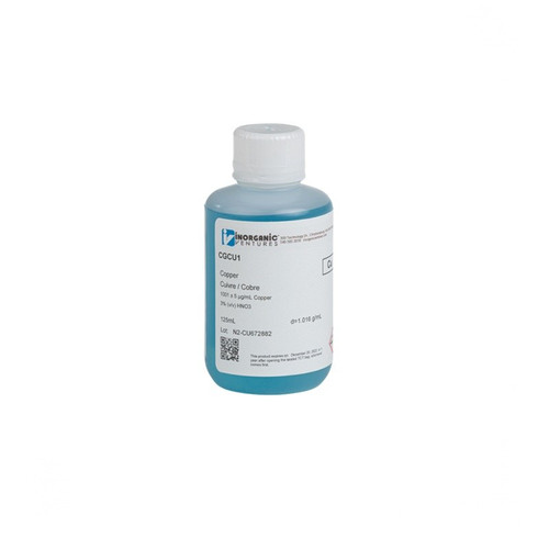 1000 ppm (µg/mL) Copper for ICP, 125mL