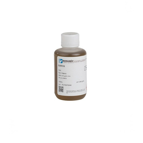 10,000 ppm (µg/mL) Iron for ICP, 125mL