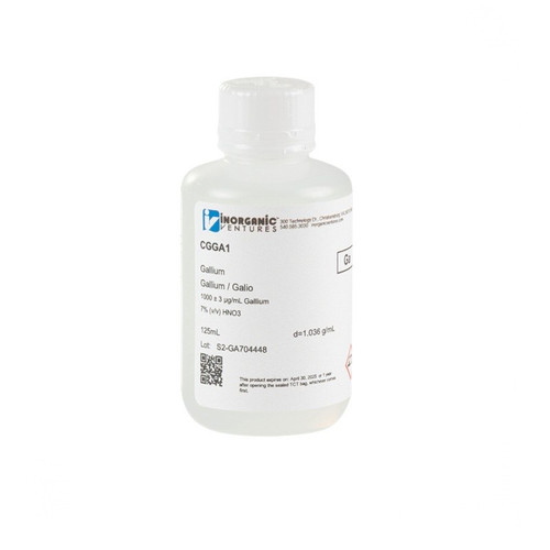 1000 ppm (µg/mL) Gallium for ICP, 125mL