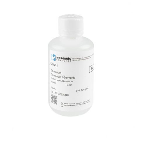 1000 ppm (µg/mL) Germanium for ICP, 125mL