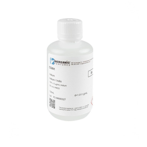1000 ppm (µg/mL) Indium for ICP, 125mL
