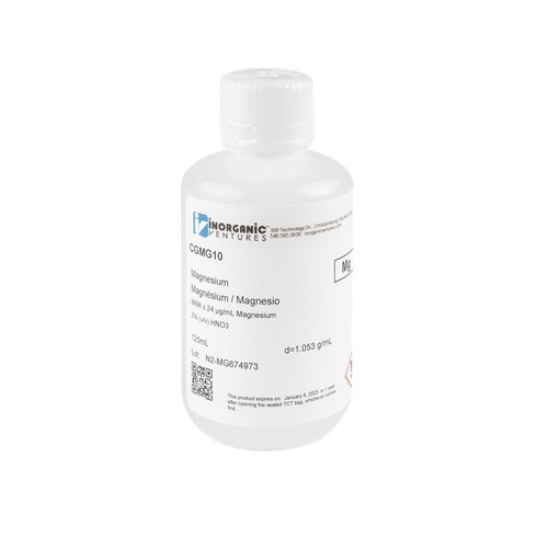 10,000 ppm (µg/mL) Magnesium for ICP, 125mL