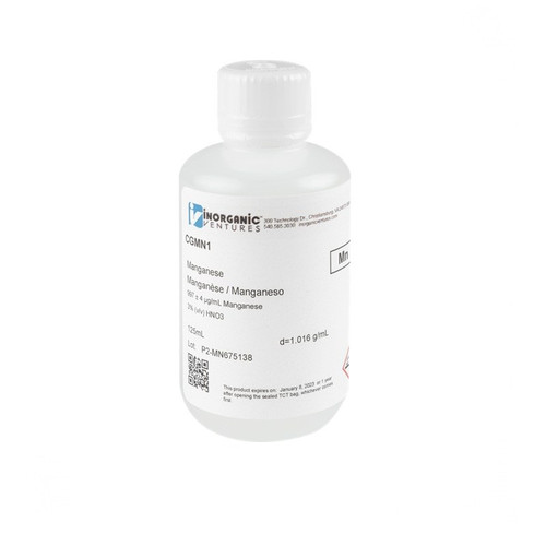 1000 ppm (µg/mL) Manganese for ICP, 125mL