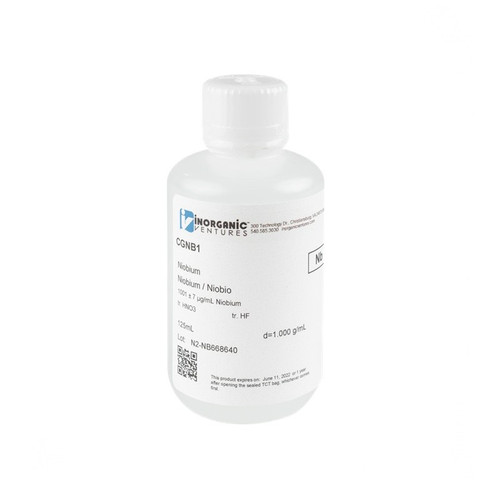 1000 ppm (µg/mL) Niobium for ICP, 125mL